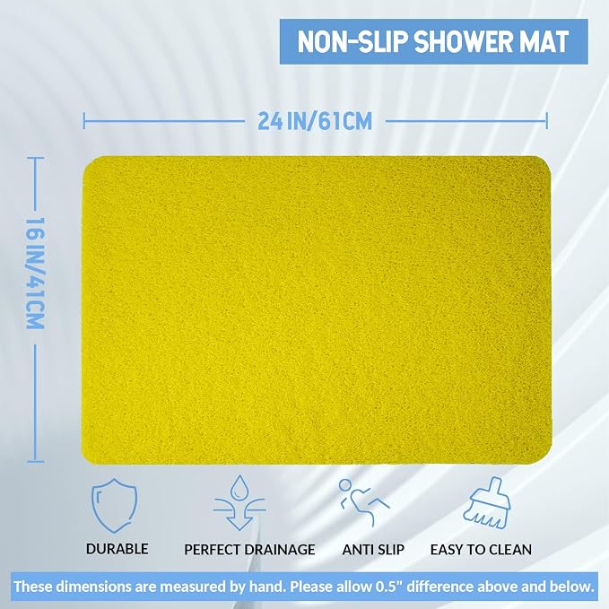 Non-Slip Bathtub Mat, Anti Slip Shower Mat, Fast Drying Bathtub Mats, Foot - Image 2