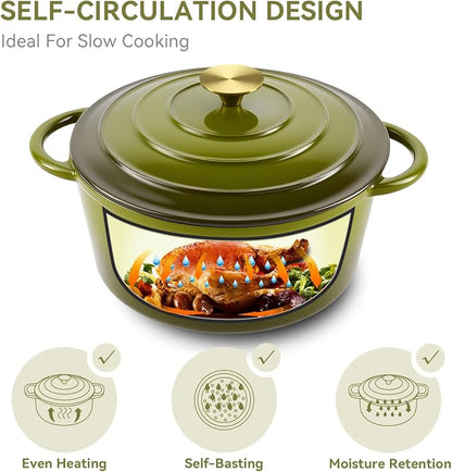 Miereirl 4.5 Quart Enameled Dutch Oven Pot - Image 7