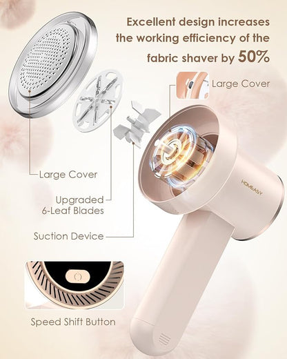 Fabric Shaver Fuzz Remover Rechargeable, HOMEASY Electric Lint Remover Shaver - Image 3