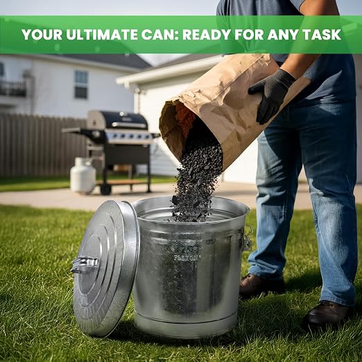 Plexon 6 Gallon Small Metal Trash Can - Image 8