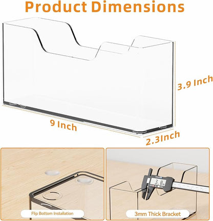 Cq acrylic Guest Towel Holder for Bathroom, 9 Inch Vertical Clear Napkin Holder - Image 3