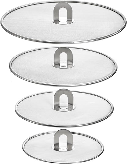 Nicunom 4 Pack Splatter Screen for Frying Pan, Kitchen Oil Splatter Guard Set by Nicunom