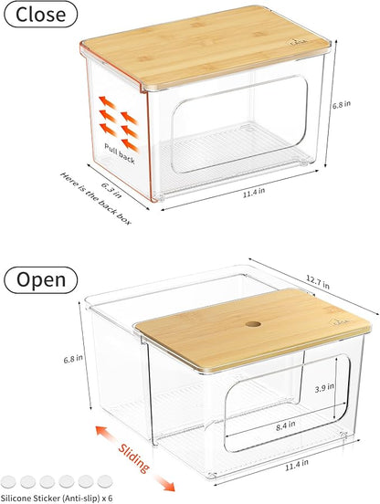 iCASA Trash Bag Dispenser Under Sink Organizer, 2-in-1 Acrylic Trash Bags Holder - Image 2