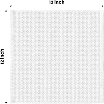 Artoid Mode 100% Cotton White Light Dark Grey Waffle Weave Kitchen Dish Cloths - Image 6
