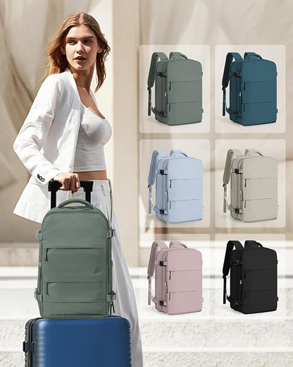 coowoz Travel Backpack Carry On for Women Man Gym Backpack with Laptop Compartment Mochila de Viaje Teacher Personal Item Backpacks Rucksack Airplane Accessories Must Haves Olive Green Small