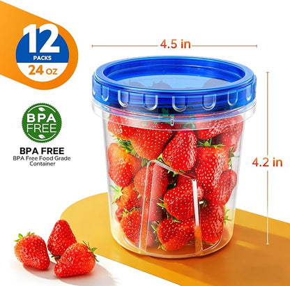 Freezer Storage Containers, Airtight Plastic Food Storage Containers - Image 2