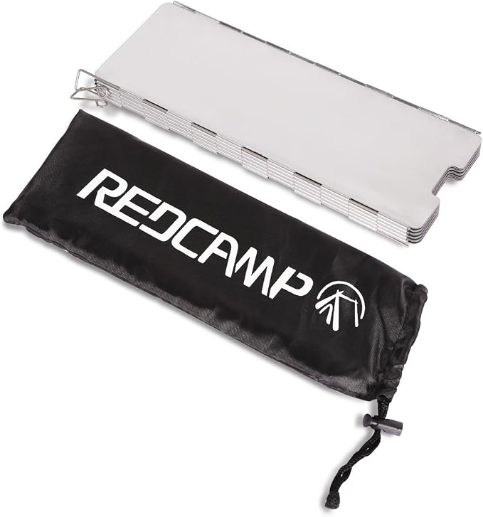 REDCAMP Folding Outdoor Stove Windscreen, 10 Plates Aluminum Camping Stove - Image 6