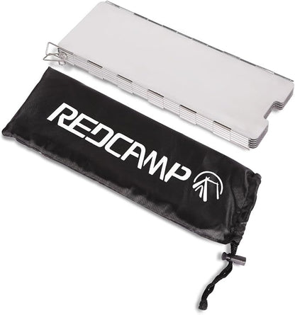 REDCAMP Folding Outdoor Stove Windscreen, 10 Plates Aluminum Camping Stove - Image 6
