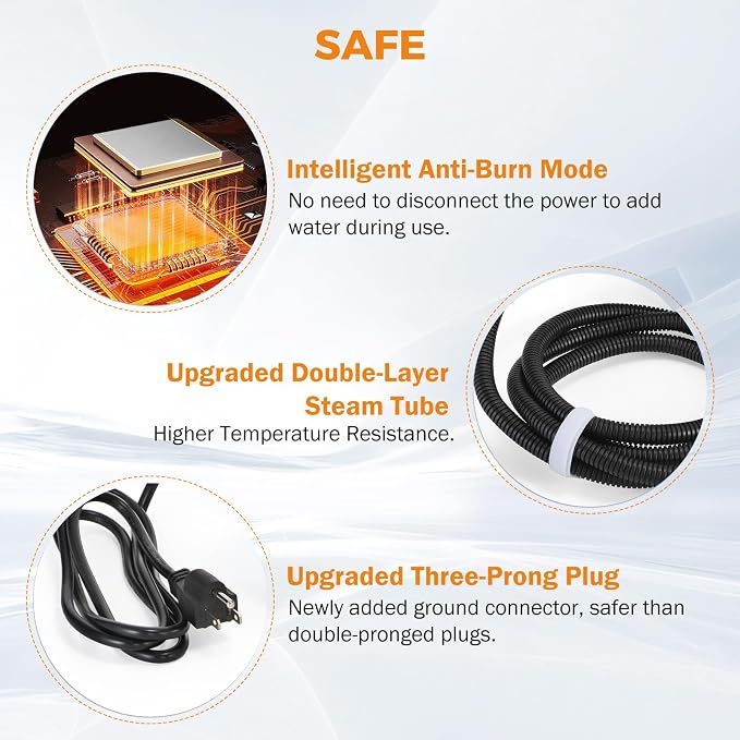 BEAMNOVA Steam Cleaner for Car Detailing 1.2L Water Tank Portable Handheld - Image 8