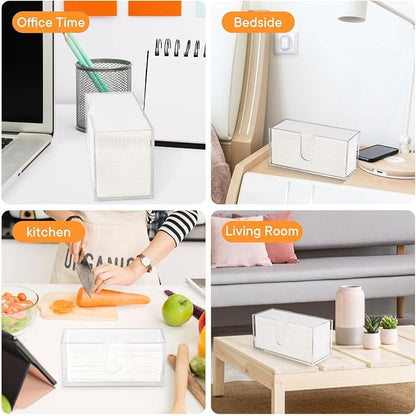 2Pcs Acrylic Paper Towel Dispenser, Paper Towel Holder Countertop Clear Multi - Image 7