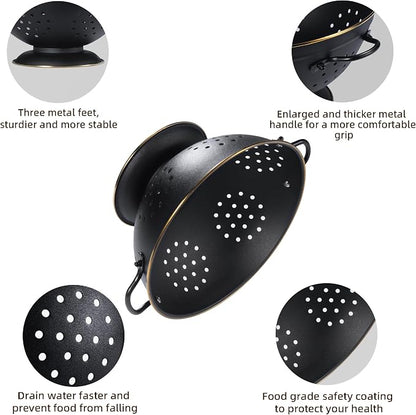 Metal Colander Set of 2, Strainer Basket - Image 5