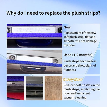 9 Pcs Soft Plush Strips Vacuum Replacement Kit Compatible - Image 4