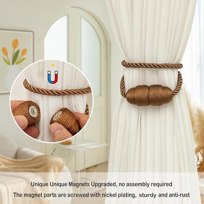 Magnetic Curtain Tiebacks Rope Curtain Tie Backs - Image 3