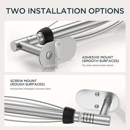 FORIOUS Paper Towel Holder Under Cabinet, One Hand Operable - Image 7