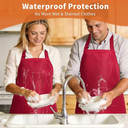 SHEOMERN Aprons for Men Kitchen Cooking – Waterproof & Oil Proof 3-Layer Long - Image 7