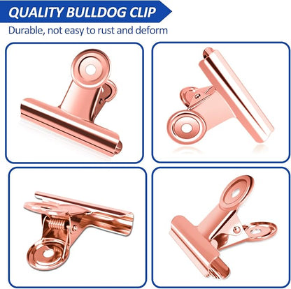 20 Pack Large Metal Hinge Rose Gold Clips 51mm - Image 5