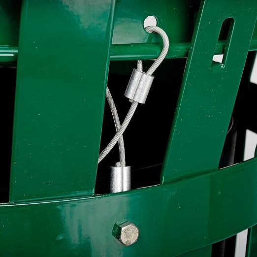 Global Industrial 36 Gallon Outdoor Slatted Steel Round Trash Can - Image 3