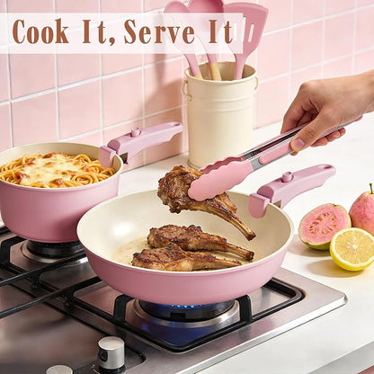 Umite Chef Pots and Pans Set Non Stick, RV Kitchen Cooking Set - Image 7