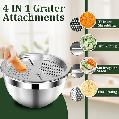Nicdiet Mixing Bowls with Lids Set, Nesting Storage Bowls - Image 5