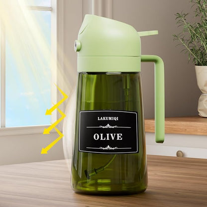 LAKUMIQI 2 in 1 Oil Sprayer for Cooking, 16oz Olive Oil Dispenser Bottle for - Image 3