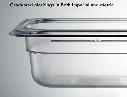 CURTA 6-Pack 1/2 Size 2.5" Deep NSF Polycarbonate Food Pans | Dishwasher & - Image 4