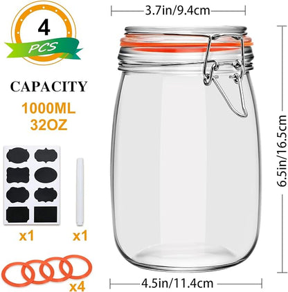 32 oz Wide Mouth Mason Jars - Image 2