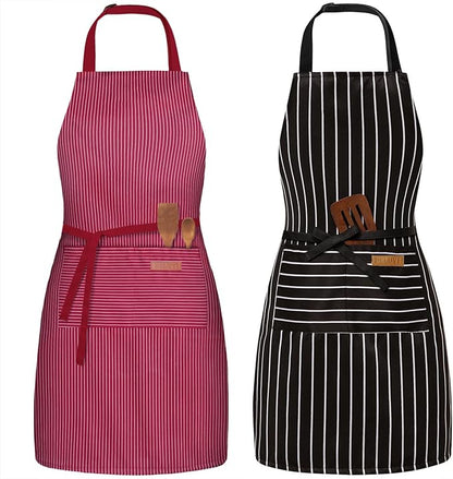 BeLuyi 2 Pack Adjustable Bib Apron by BELUYI