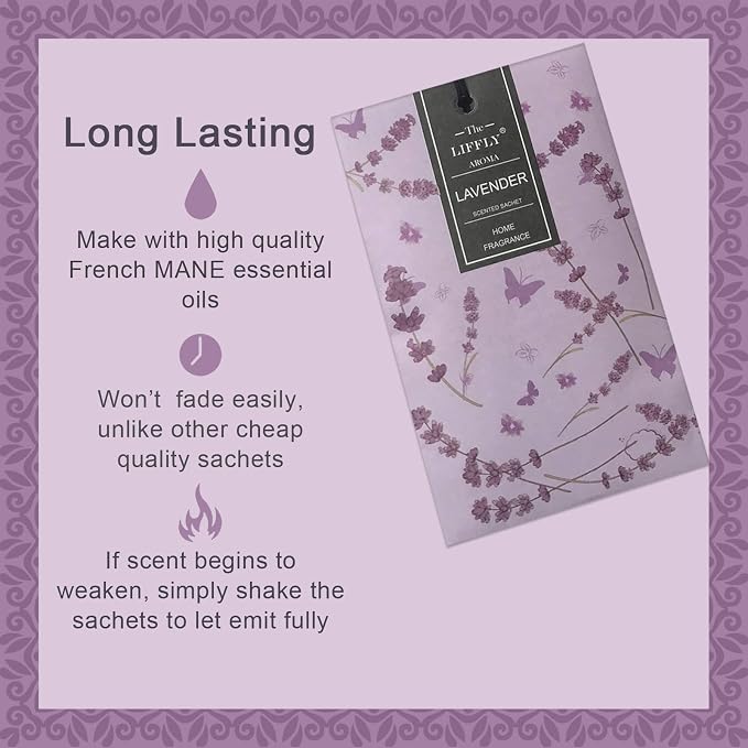 14 Packs Scented Sachets for Drawers and Closets Lavender Fresh Linen - Image 2