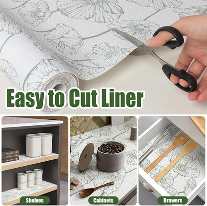 Shelf Liner for Kitchen Cabinets Non-Adhesive Cabinet Liner, Non-Slip Drawer - Image 4
