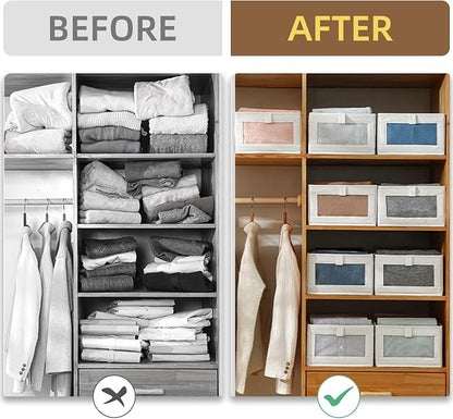 Linen Closet Organizers And Storage, 6 Pack Closet Storage Bins Linen Closet - Image 3
