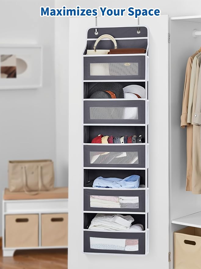 JARLINK 2 Pack Over The Door Organizer, 5 Shelf Door Hanging Organizer - Image 6