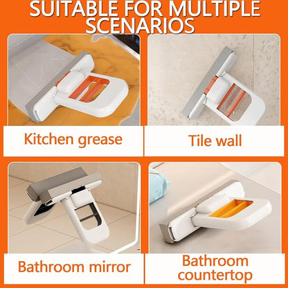 Mini Foldable Desktop Mop, Portable Cleaning Sponge Mop Self-Squeeze Sponge - Image 5