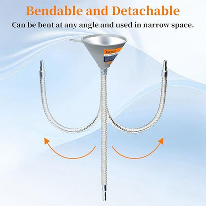 3Pcs 14.84" & 27.56" Steel Bendable Spout Funnel - Image 4