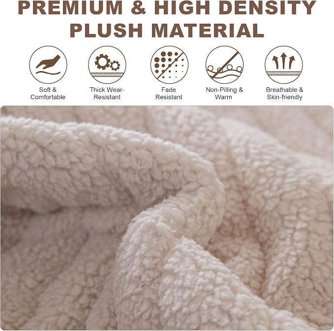 OTOB Couch Covers for Sofa Pet Friendly, Washable & Non Slip Fuzzy Dog Couch - Image 3