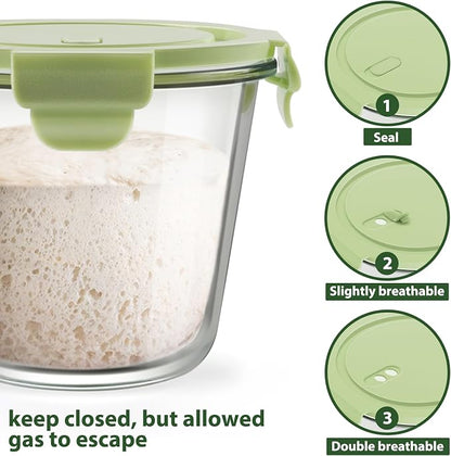 Freshmage 23oz Glass Meal Prep Containers - Image 3