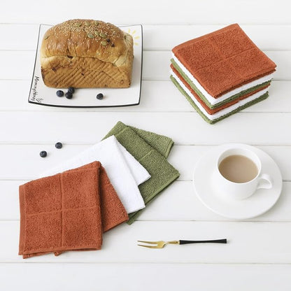 Glynniss Kitchen Dish Cloths Highly Absorbent Dish Rags 100% Cotton Wash Cloths - Image 6