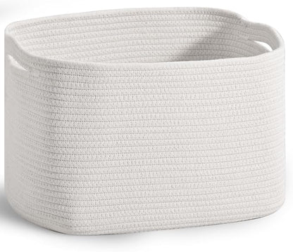 Woven Cotton Rope Storage Basket by ICERZCZ