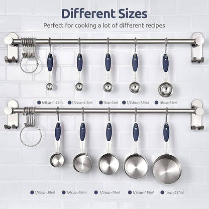 U-Taste Measuring Cups and Spoons: Food Grade 18/8 Stainless Steel Metal - Image 2