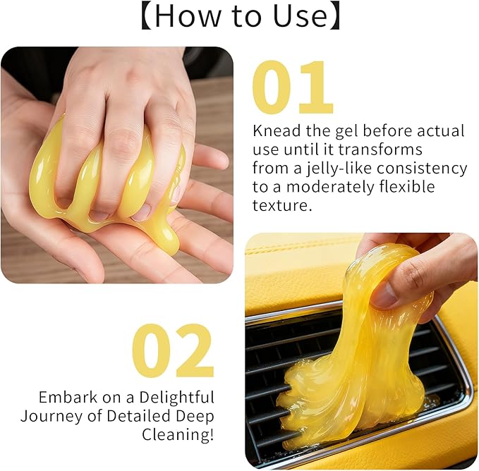 ASFSKY Car Cleaning Gel (Aromatherapy aroma) Dust Cleaning Putty Universal Car Interior Cleaner Keyboard Dust Remover Car Slime Gifts for Men Women girl（4 pack）