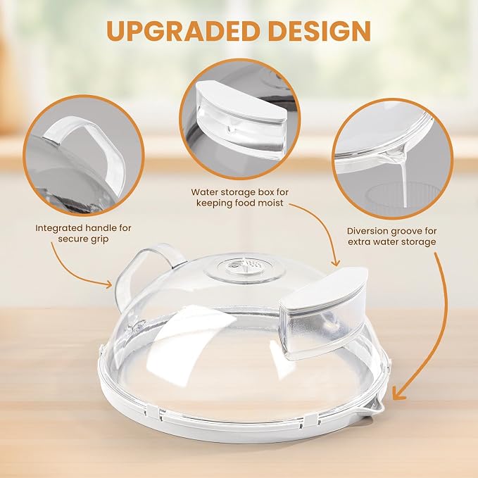 Gracenal Microwave Food Cover, 10 Inch Microwave Splatter Cover - Image 4