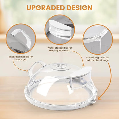 Gracenal Microwave Food Cover, 12 Inch Microwave Splatter Cover - Image 3