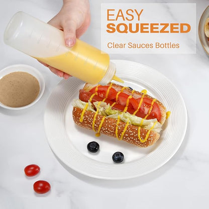 Squeeze Bottles, 16oz Leak-Proof Wide Mouth Condiment Squeeze Bottles - Image 5