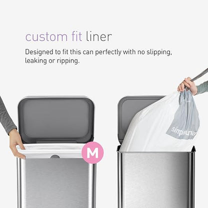 simplehuman 45 Liter / 12 Gallon Liter Rectangular Hands-Free Kitchen Step - Image 9