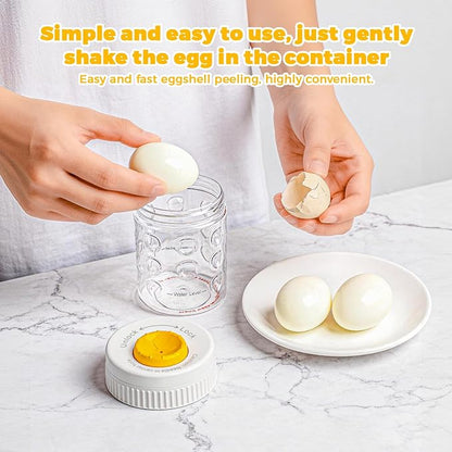 2 in 1 Egg Peeler with Piercer, Hard Boiled Egg Shell Remover Tool with Rotary - Image 5