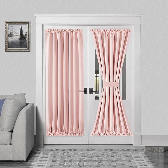 DWCN French Door Curtains – Rod Pocket Thermal Blackout Curtain by DWCN