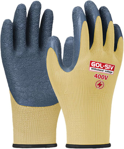 Electrical Insulated Gloves XL - 400V Low Voltage Electrician Safety Gloves by GOL-SIV