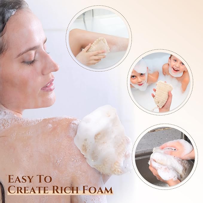 Rtteri 200 Pcs Soap Exfoliating Bag, Natural Sisal Soap Pouch Saver Body Shower - Image 4