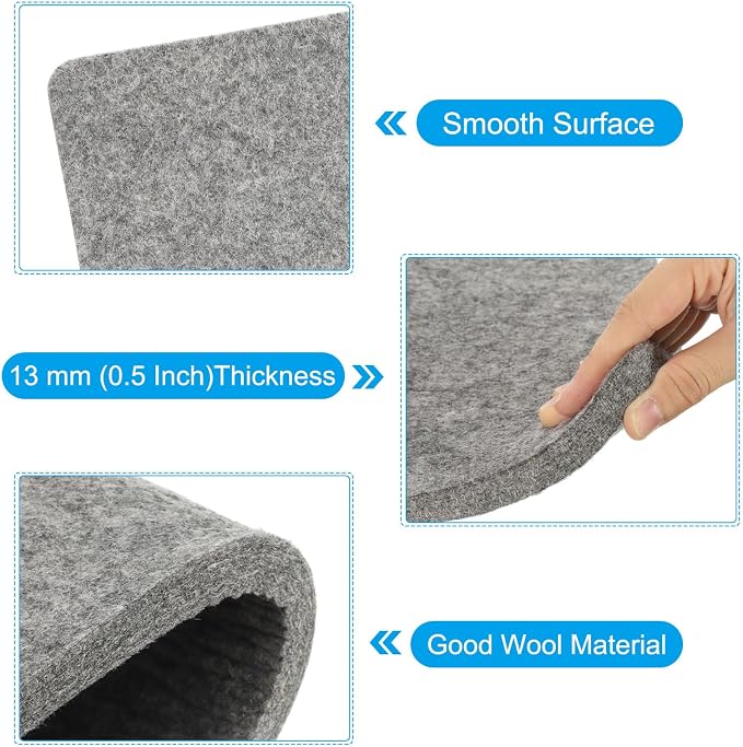 PATIKIL Wool Pressing Mat, 8.5" x 8.5" Wool Ironing Pad Blanket 0.5" Thickened - Image 3