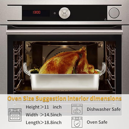 15 Inch Stainless Steel Roasting Pan - Image 2