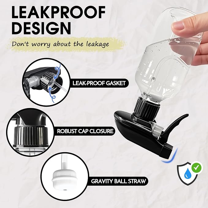 2 Packs Plastic Spray Bottles 360° Water Spray Bottle - Image 6